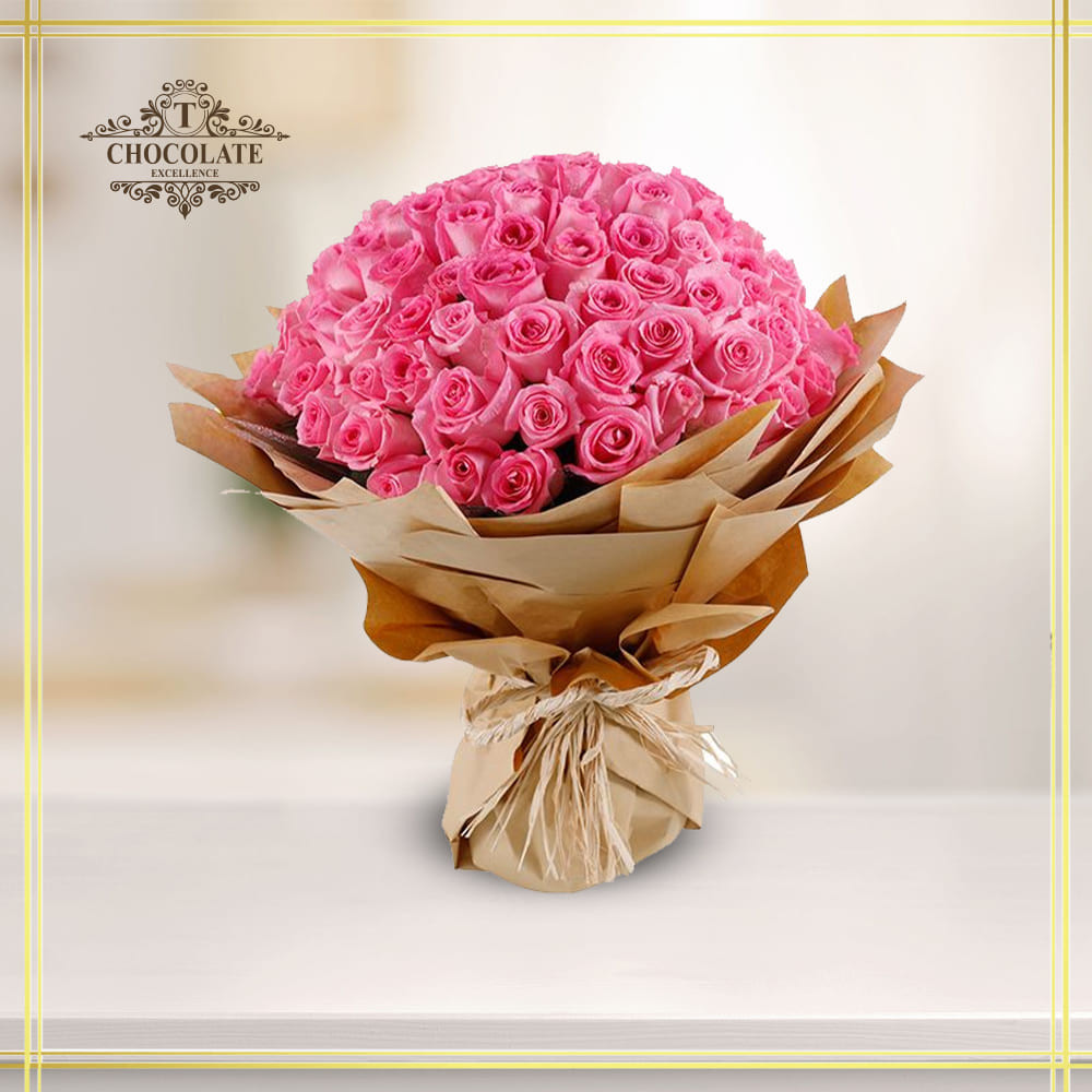 Bouquet of 101 Pink Roses