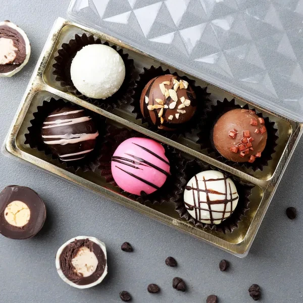 Premium Gourmet Chocolate Truffles (Pack of 6)