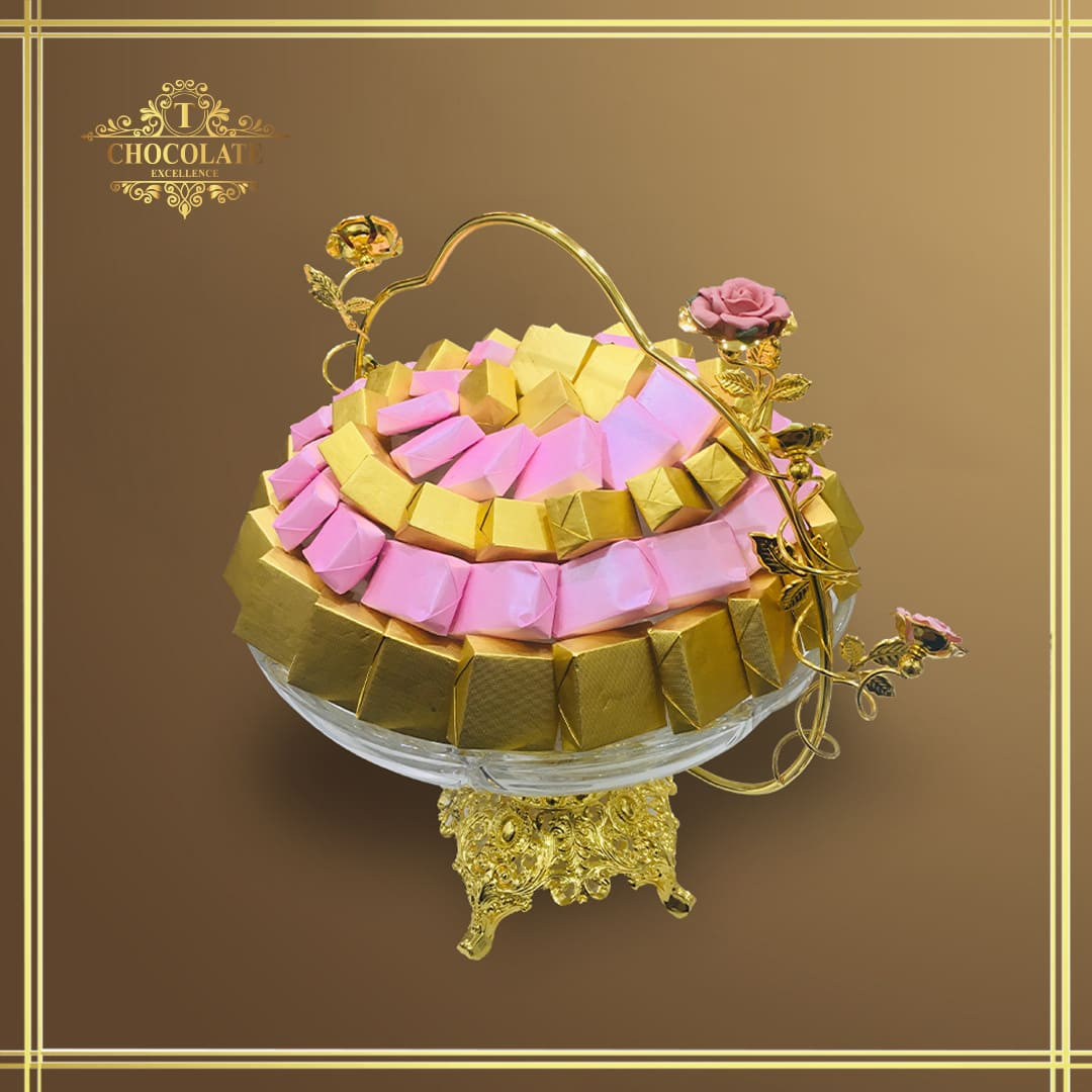 Golden Flower Tray Arrangement Z604