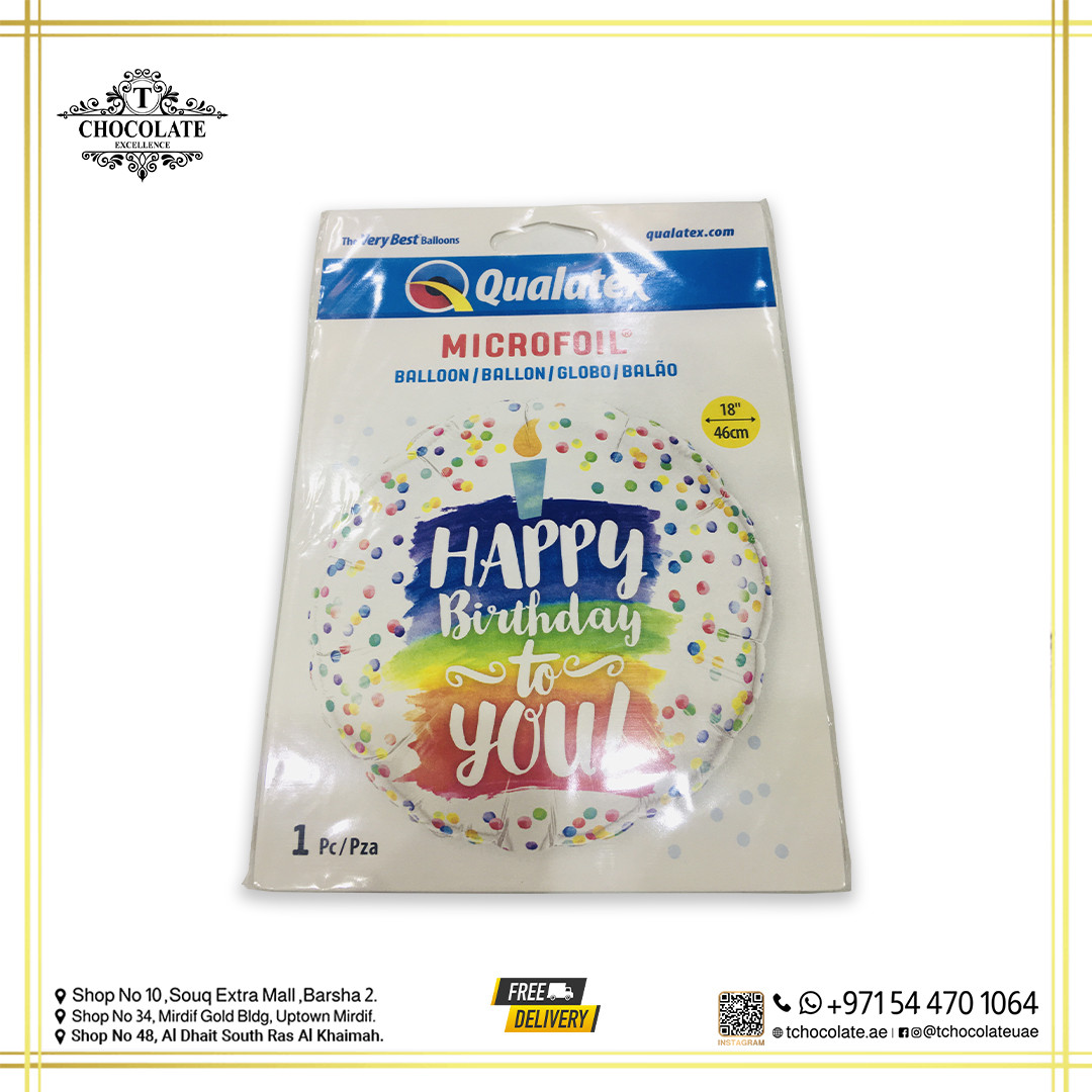 Happy Birthday Helium Foil Balloon Z1