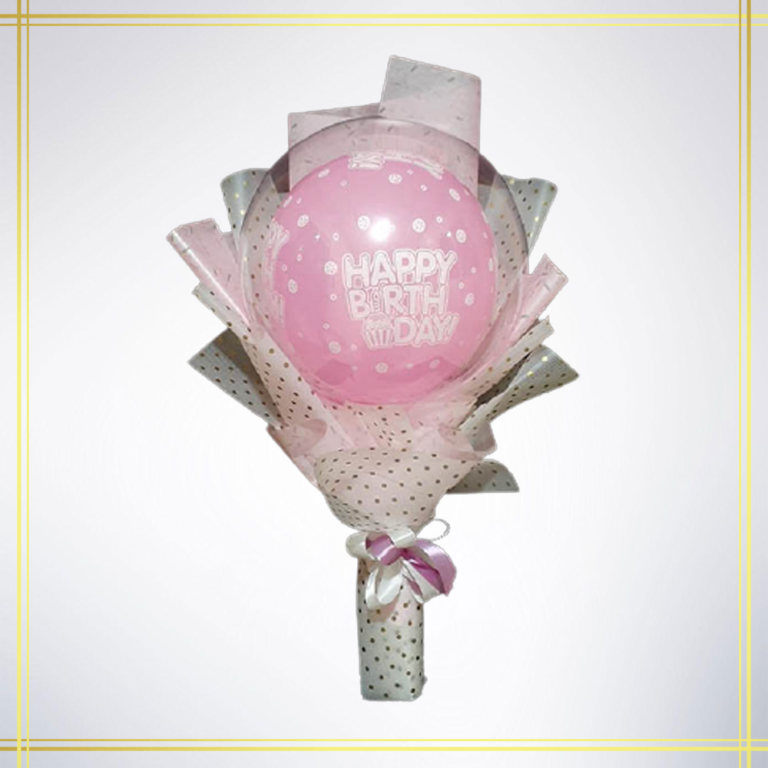 Happy Birthday Balloon Bouquet Pink Color