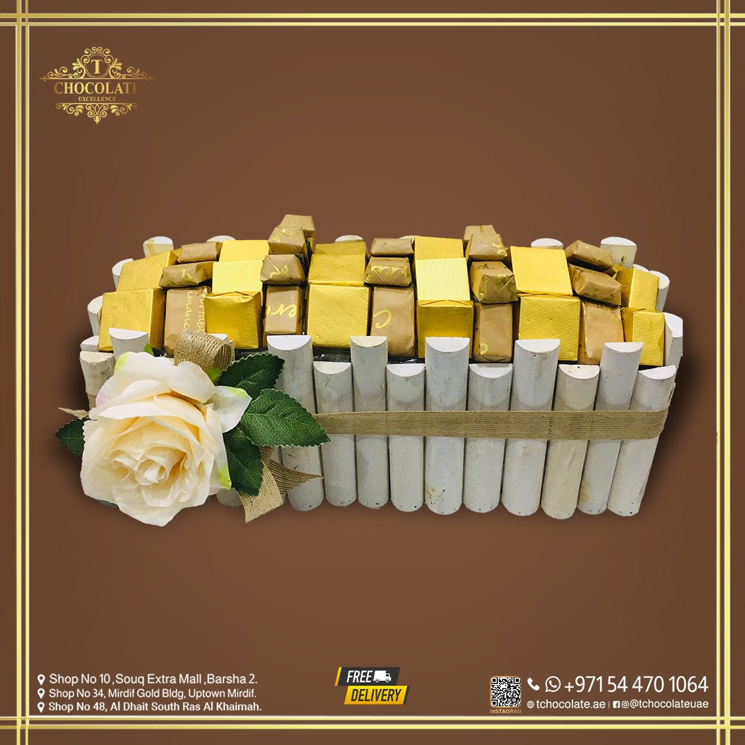 Chocolate Tray Wooden Arrangement Z635