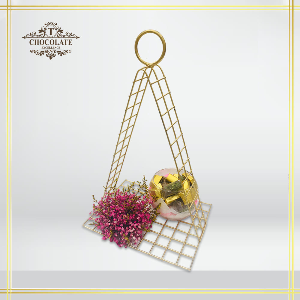 Chocolate And Flower With Stand